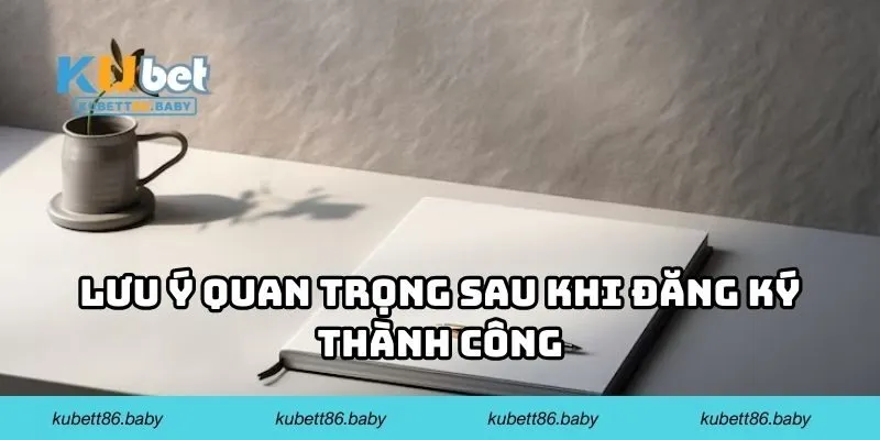 Lưu ý quan trọng sau khi đăng ký thành công