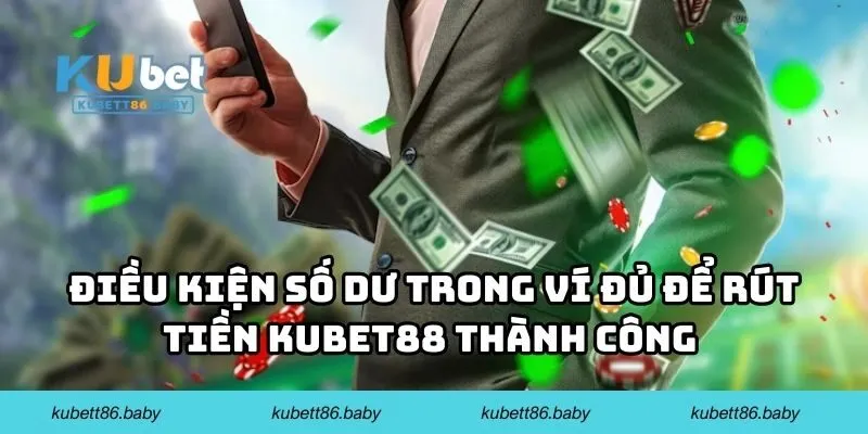 Số dư trong ví đủ để thực hiện rút tiền